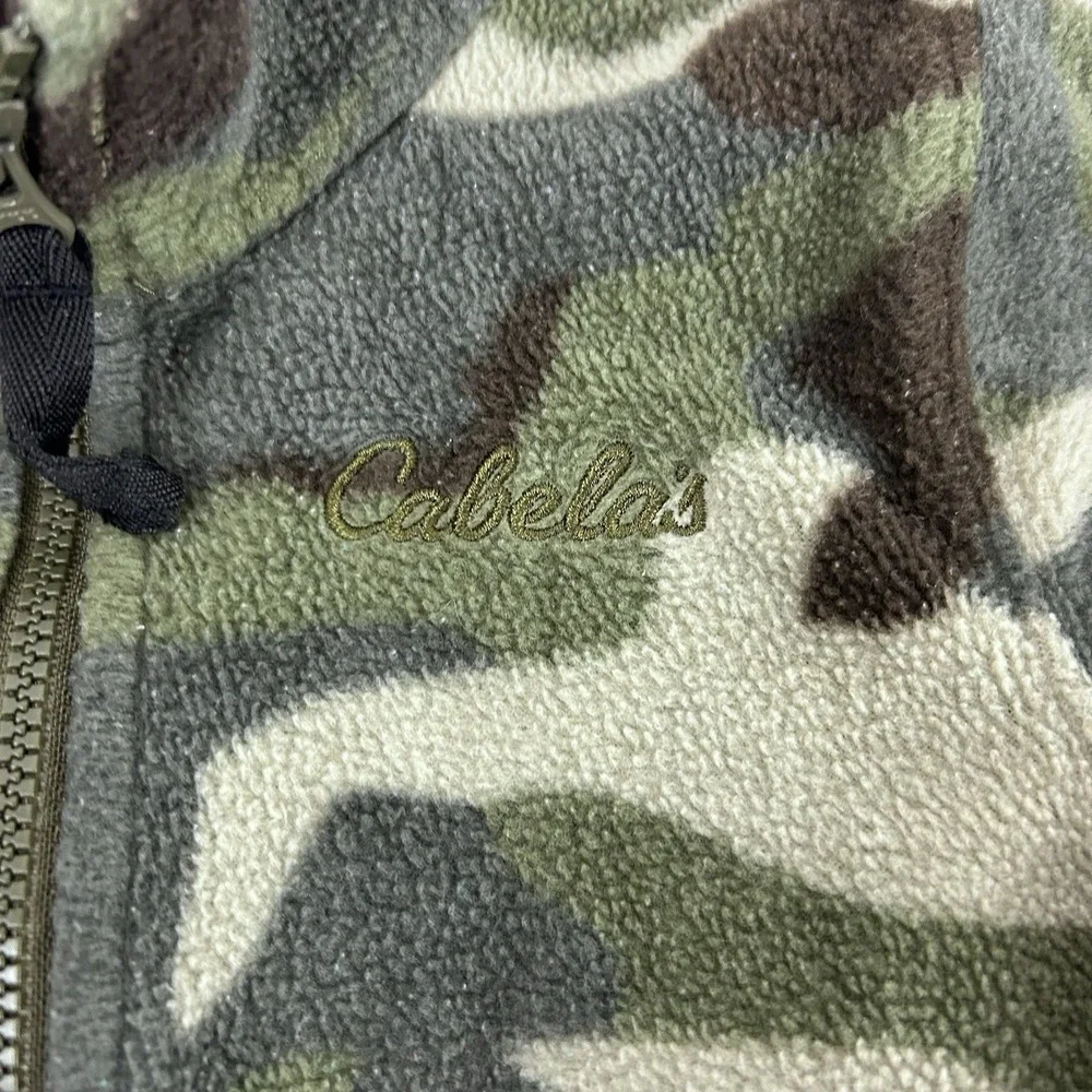 Cabela's Fleece Sweatshirt‎ Full Zip Green Camo Size 2T Unisex